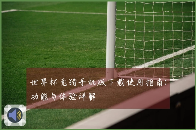 世界杯竞猜手机版下载使用指南：功能与体验详解