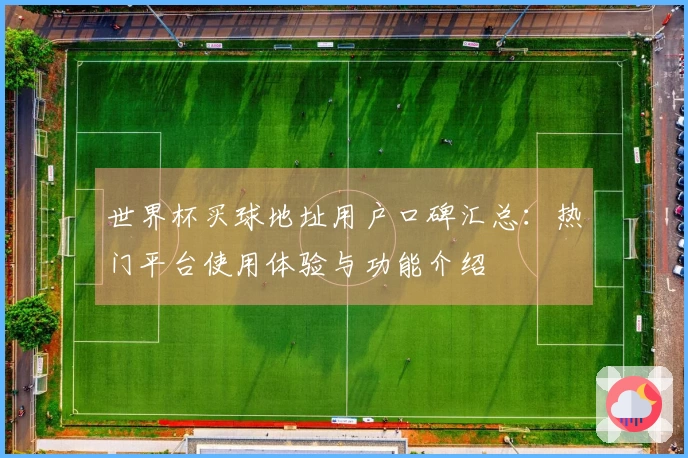 世界杯买球地址用户口碑汇总：热门平台使用体验与功能介绍